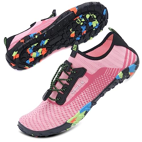 Mabove Strandschuhe Wasserschuhe Damen Schnell Trocknen Surfschuhe Schwimmschuhe Aquaschuhe Badeschuhe Barfussschuhe (Pink 244,40 EU) von Mabove