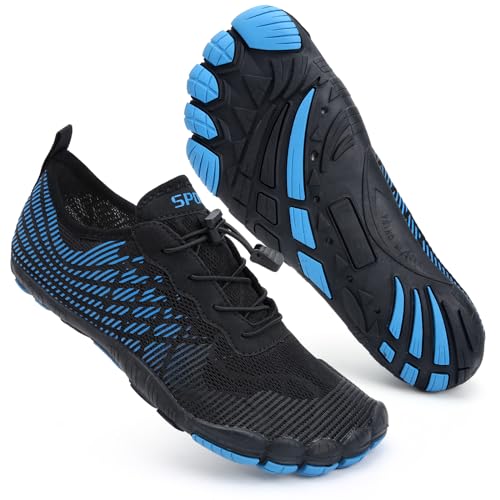 Mabove Herren Damen Barfussschuhe Badeschuhe Strandschuhe Schwimmschuhe Wasserschuhe Aquaschuhe für Wassersport Outdoor Fitnessschuhe Trekking(Neu Blau S6,42 EU) von Mabove