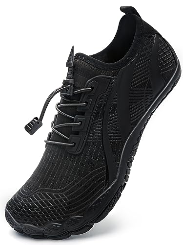 Mabove Herren Damen Barfussschuhe Badeschuhe Strandschuhe Schwimmschuhe Wasserschuhe Aquaschuhe für Wassersport Outdoor Fitnessschuhe Trekking(Schwarz 1922,41 EU) von Mabove