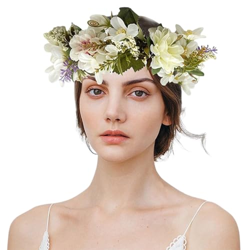 Bunte Blumen-Haarbänder für Damen, Braut, Blumenkranz, geeignet für verschiedene Anlässe von Mabta