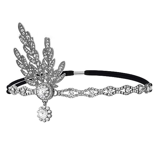 Dekoratives Strass-Tiara-Stirnband für Damen, formeller Kopfschmuck, ComingofAge Zeremonie, Charm-Kopfschmuck, Legierung, Stirnband für kurzes Haar von Mabta