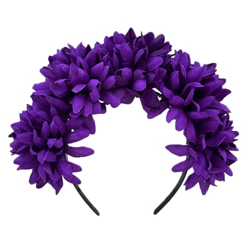 Elegante Stirnbänder mit weichem Stoff Blume Kopfschmuck Mädchen Blume Haarbänder Haarschmuck für Hochzeit Party Cosplay Blume Stirnbänder von Mabta