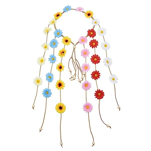 Ethnisches Stirn-Stirnband, Bohemian-Kopfschmuck, Sonnenblumen-Haarband, Stirnband, Blumen-Haarband, Damen, Urlaubszubehör, Sonnenblumen-Haarband, Kinder-Haarschmuck von Mabta