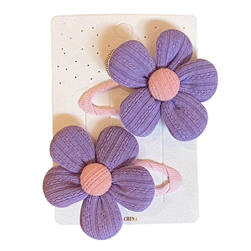 Haarspangen für Mädchen, Blume, bunte Haarspangen zum Fotografieren, Haarspangen für Teenager, Stoff-Haarspangen für den Alltag, kleine schöne Haarspangen für Damen, kleines Haar, 2 Stück von Mabta