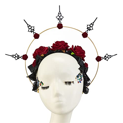 Stirnband Goth Blume Kopfschmuck Kopfschmuck HaloCrown Kopfschmuck HaloCrown Stirnband Kopfbedeckung von Mabta