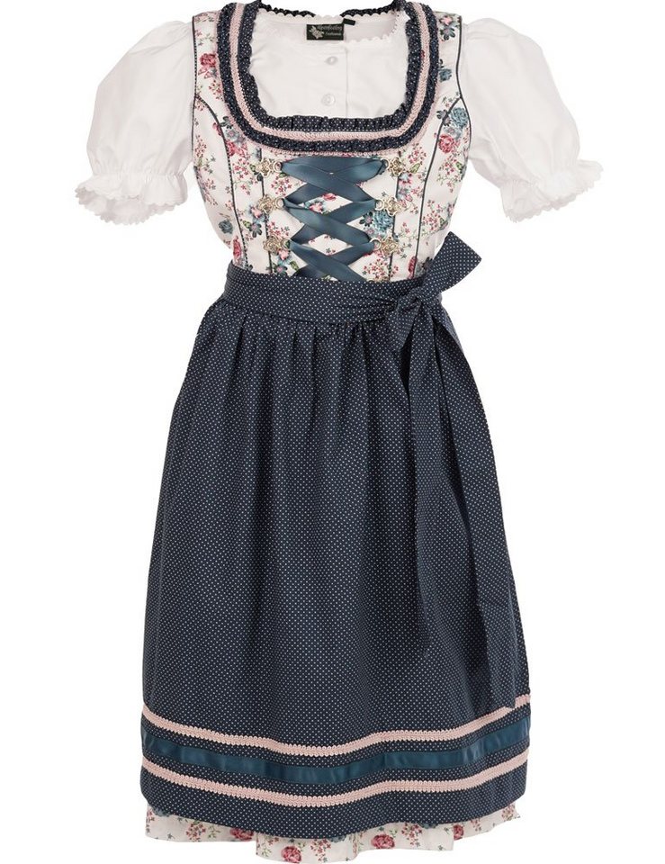 Maddox Dirndl Kinderdirndl 'Rosalie' 3-tlg., Streublümchen Weiß von Maddox