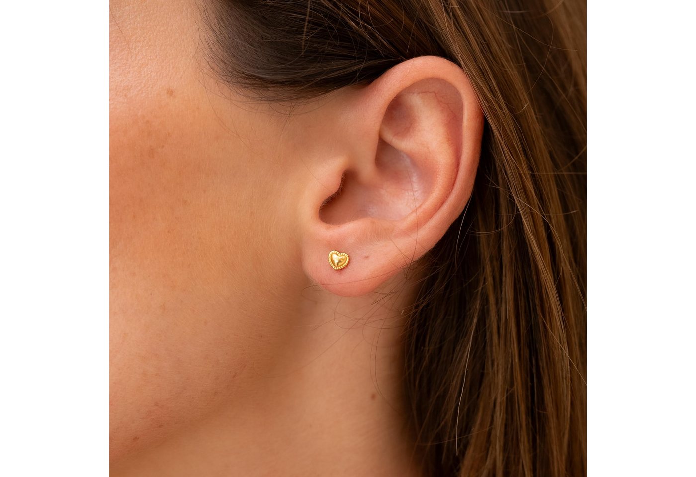 Made by Nami Ohrring-Set Herzförmige Ohrringe Gold Damen Wasserfester Schmuck, Minimalistisch Geschenk für Sie von Made by Nami