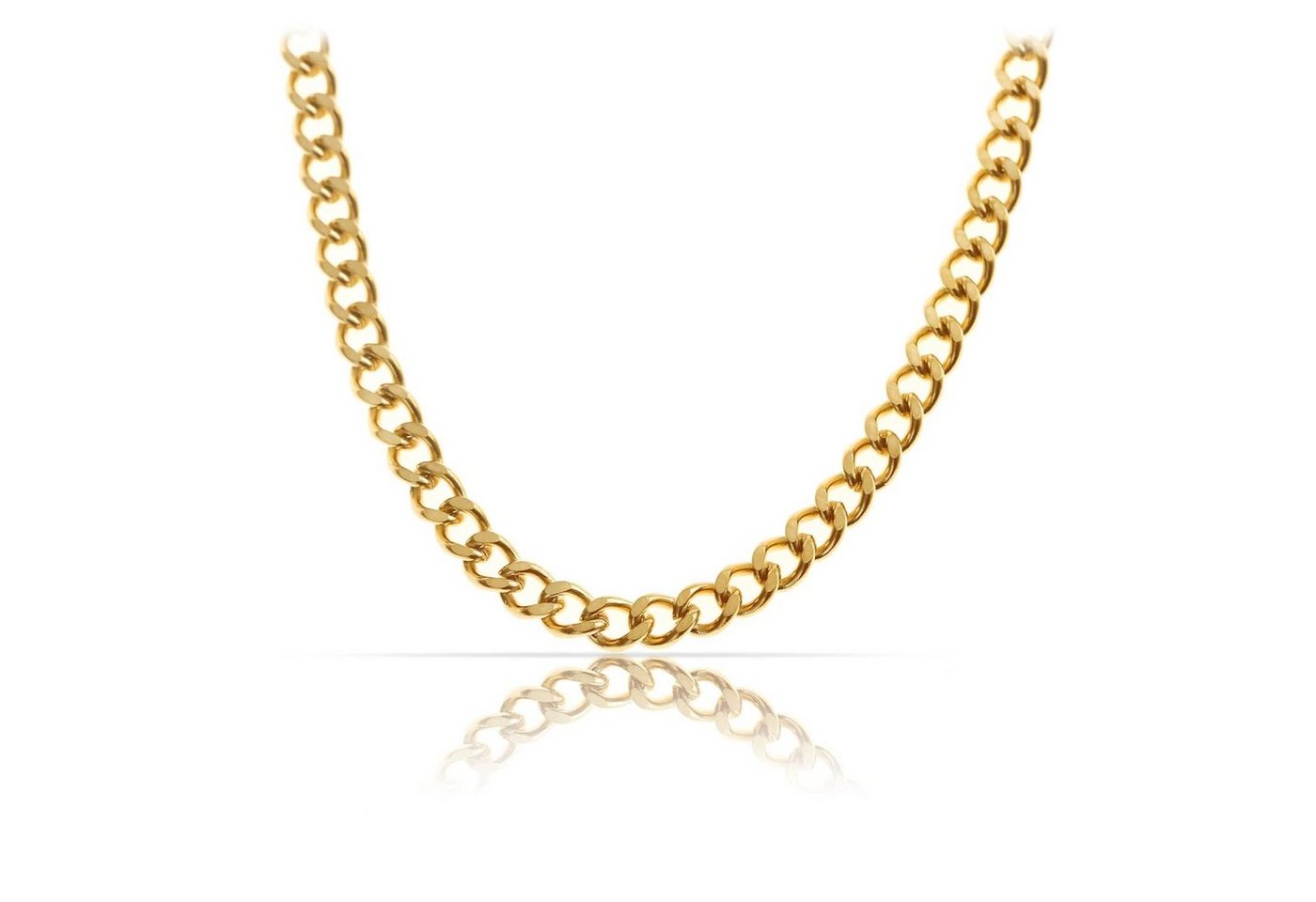 Made by Nami Panzerkette Hochwertige Halskette aus Edelstahl Herren & Damen Robuste Königskette, Gliederkette Halskette Cuban Link Chain von Made by Nami