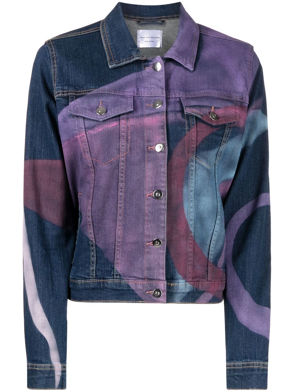 Madison.Maison Jeansjacke mit grafischem Print - Blau von Madison.Maison