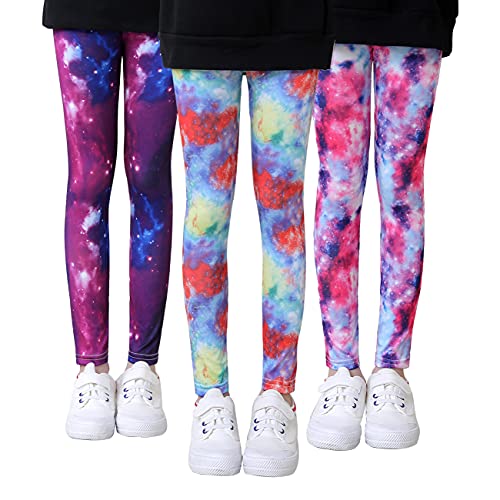 Maeau 3er pack Leggings Mädchen Sporthosen Strumpfhose Blumen von Maeau