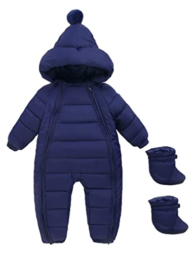 Maeau Baby Mädchen Jungen Schneeanzug mit Kapuze 12-18 Monate Daunenanzug Strampler Daunenanzug Overall Winter Baumwolle Kleinkind Spielanzug Neugeborene Outfit Jumpsuit Daunen Schuhe Dunkelblau 90 Maeau Baby Mädchen Jungen Schneeanzug mit Kapuze 12-18 Monate Daunenanzug Strampler Daunenanzug Overall Winter Baumwolle Kleinkind Spielanzug Neugeborene Outfit Jumpsuit Daunen Schuhe Dunkelblau 90 von Maeau