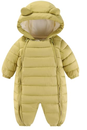 Maeau Baby Mädchen Schneeanzug mit Kapuze Strampler Fleece Baby Jungen Overall Winter Baumwolle Kleinkind 18-24 Monate Spielanzug Gefüttert Neugeborene Daunenanzug Outfit Warm Jumpsuit Langarm Gelb Maeau Baby Mädchen Schneeanzug mit Kapuze Strampler Fleece Baby Jungen Overall Winter Baumwolle Kleinkind 18-24 Monate Spielanzug Gefüttert Neugeborene Daunenanzug Outfit Warm Jumpsuit Langarm Gelb von Maeau
