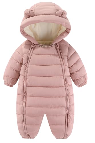 Maeau Baby Mädchen Schneeanzug mit Kapuze Strampler Fleece Baby Jungen Overall Winter Baumwolle Kleinkind Spielanzug Gefüttert Neugeborene Daunenanzug Outfit Warm Jumpsuit Langarm 5-10 Monate Rosa Maeau Baby Mädchen Schneeanzug mit Kapuze Strampler Fleece Baby Jungen Overall Winter Baumwolle Kleinkind Spielanzug Gefüttert Neugeborene Daunenanzug Outfit Warm Jumpsuit Langarm 5-10 Monate Rosa von Maeau