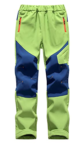 Maeau Softshellhose Kinder Gefüttert Skihose Schneehose Jungen Mädchen Wanderhose Outdoorhose Kinder Wasserdicht Winter Trekkinghose Kinder Regenhose Gefüttert Kinder Arbeitshose Mädchen Jungen von Maeau