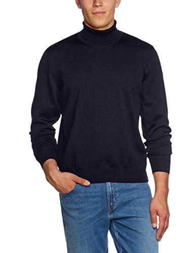 Maerz Herren März Strick Rollkragen Navy 100% Merino Superwash Pullover, Blau (399), 50 EU von Maerz