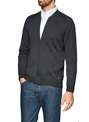 Maerz Herren Strickjacke, Grau (Anthrazit 591), Medium (Herstellergröße: 50) von Maerz