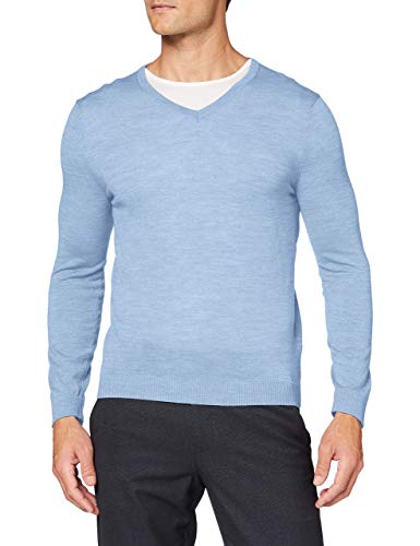 Maerz Herren V-Ausschnitt Pullover, Dyson Blue, 54 von Maerz