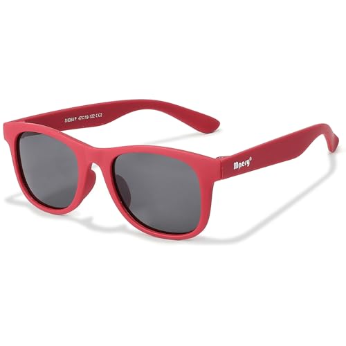 Maesy Kinder Sonnenbrille für 3-6 Jahre - UV400 Polarisierter Schutz - Flexibler und Biegsamer Rahmen - Sichere und Bequeme Kindersonnenbrille - Rot - Lino Maesy Kinder Sonnenbrille für 3-6 Jahre - UV400 Polarisierter Schutz - Flexibler und Biegsamer Rahmen - Sichere und Bequeme Kindersonnenbrille - Rot - Lino von Maesy