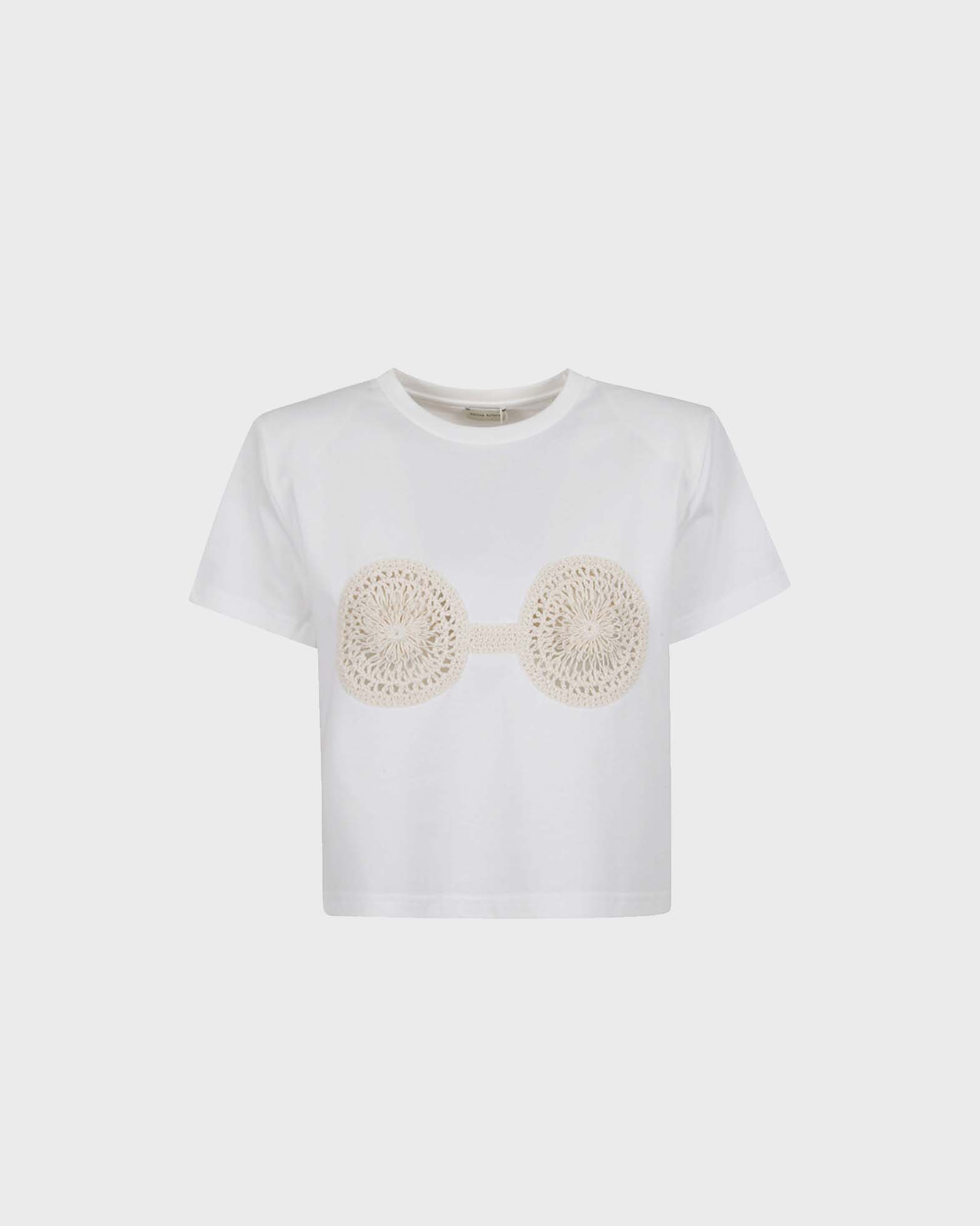 Magda Butrym T-Shirt Crochet White von Magda Butrym
