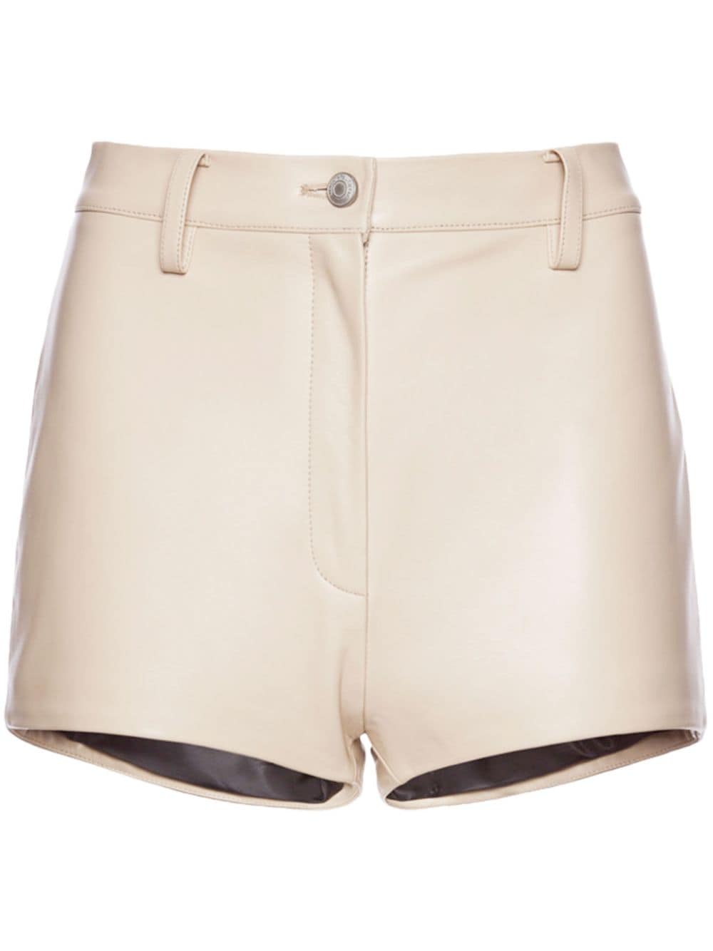 Magda Butrym Kurze High-Waist-Shorts aus Leder - Nude von Magda Butrym