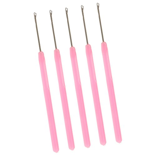MagiDeal 5 Haarverlängerung Haken Nadeln Set für Hair Extensions Microring Echthaar Strähnchen Häkelnadel, Rosa MagiDeal 5 Haarverlängerung Haken Nadeln Set für Hair Extensions Microring Echthaar Strähnchen Häkelnadel, Rosa von MagiDeal
