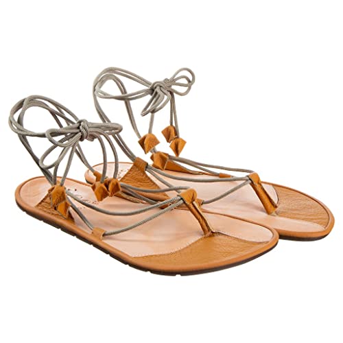 Magical Shoes Barfußschuhe Damen, Sommersandalen mit Riemchen, Sandalen Barfuß Frauen, Ledersandalen flach, Schuhe Barefoot Sandals, Barfußsandalen, Leder Damensandalen, Orange, Gr. 41, Moana von Magical Shoes