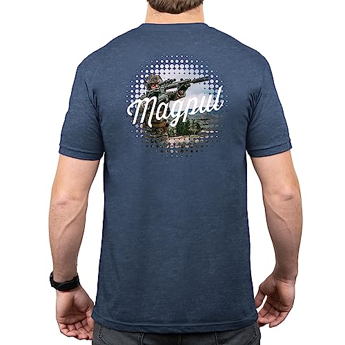 Magpul CVC Rundhals Kurzarm T-Shirt für Herren, On Target Indigo Heather, XX-Large von Magpul