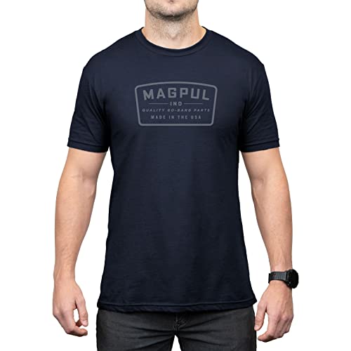 Magpul Herren Baumwolle mit Rundhalsausschnitt, kurzärmelig T-Shirt, Go Bang Navy, Groß von Magpul