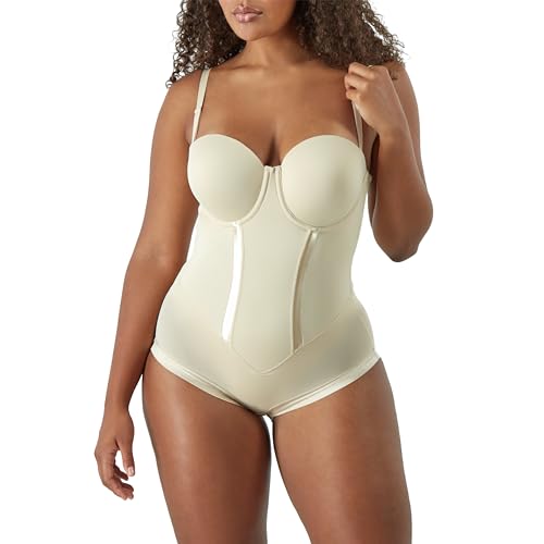 Maidenform Damen Trägerloser Formender Body EASY UP COLLECTION STRAPLESS BODY BRIEFER FIRM CONTROL, Einfarbig, Gr. EU 75B (UK 34B), Beige (LATTE LIFT LLF) von Maidenform