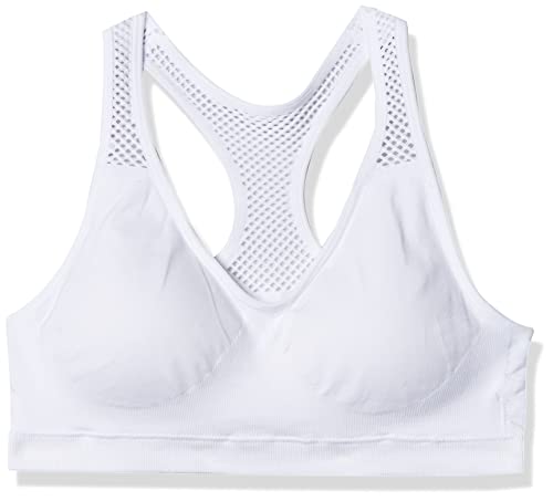 Maidenform Mädchen Seamless Racerback Sport BH, Weiße Netzrückseite, Klein von Maidenform