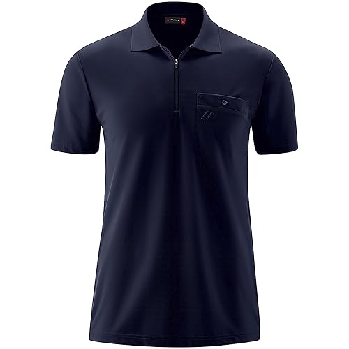 Maier Sports Herren Arwin 2.0 Polo Schwarz/Blau 6XL von Maier Sports