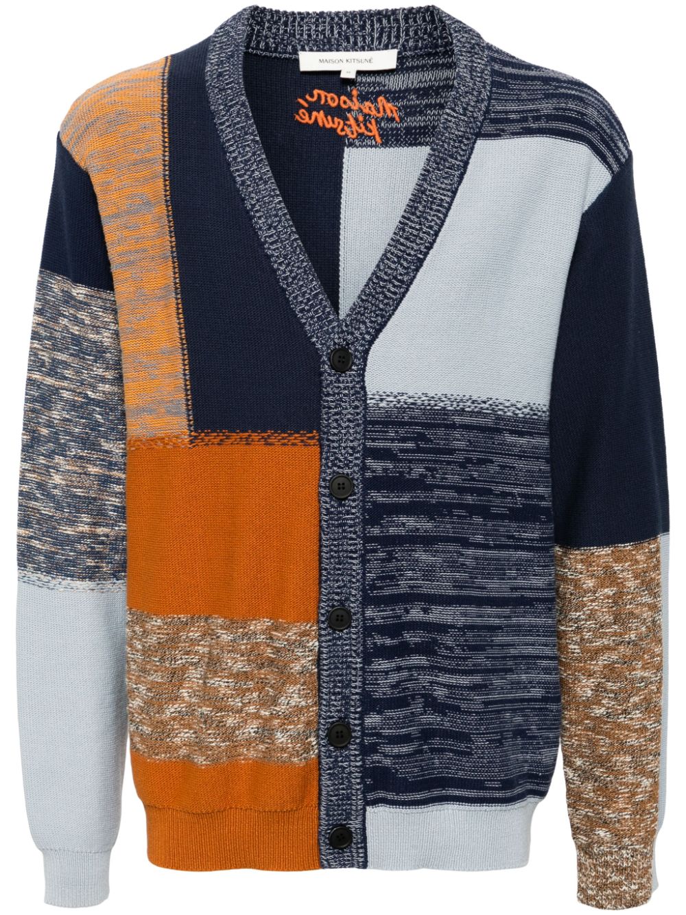 Maison Kitsuné Cardigan mit V-Ausschnitt - Blau von Maison Kitsuné