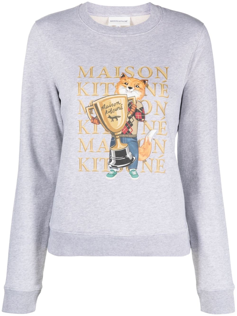 Maison Kitsuné Fox Champion Sweatshirt - Grau von Maison Kitsuné