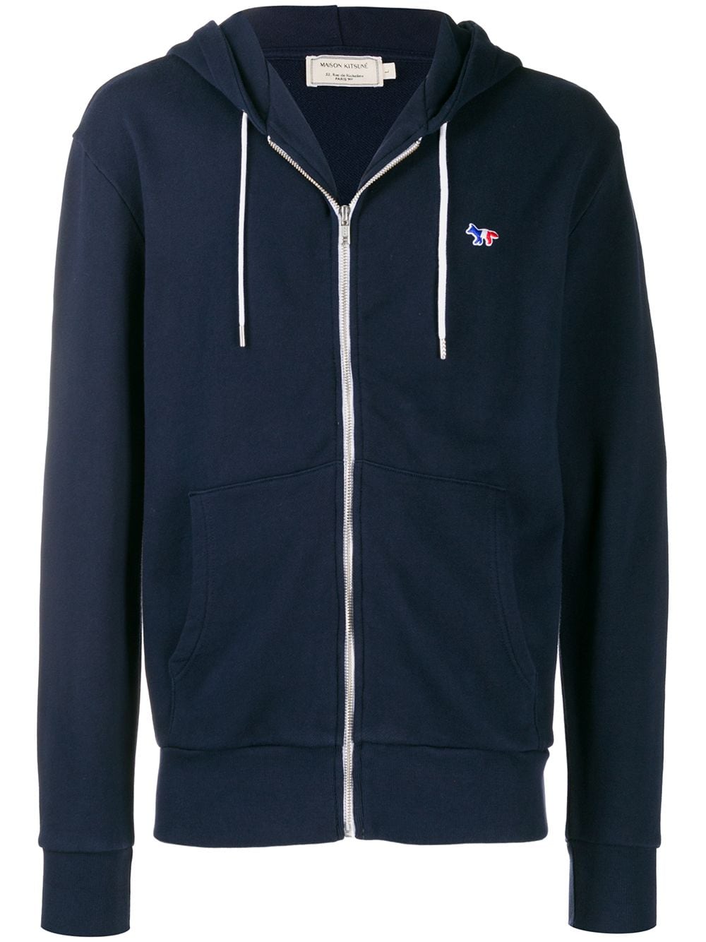 Maison Kitsuné Kapuzenjacke mit Logo-Patch - Blau von Maison Kitsuné