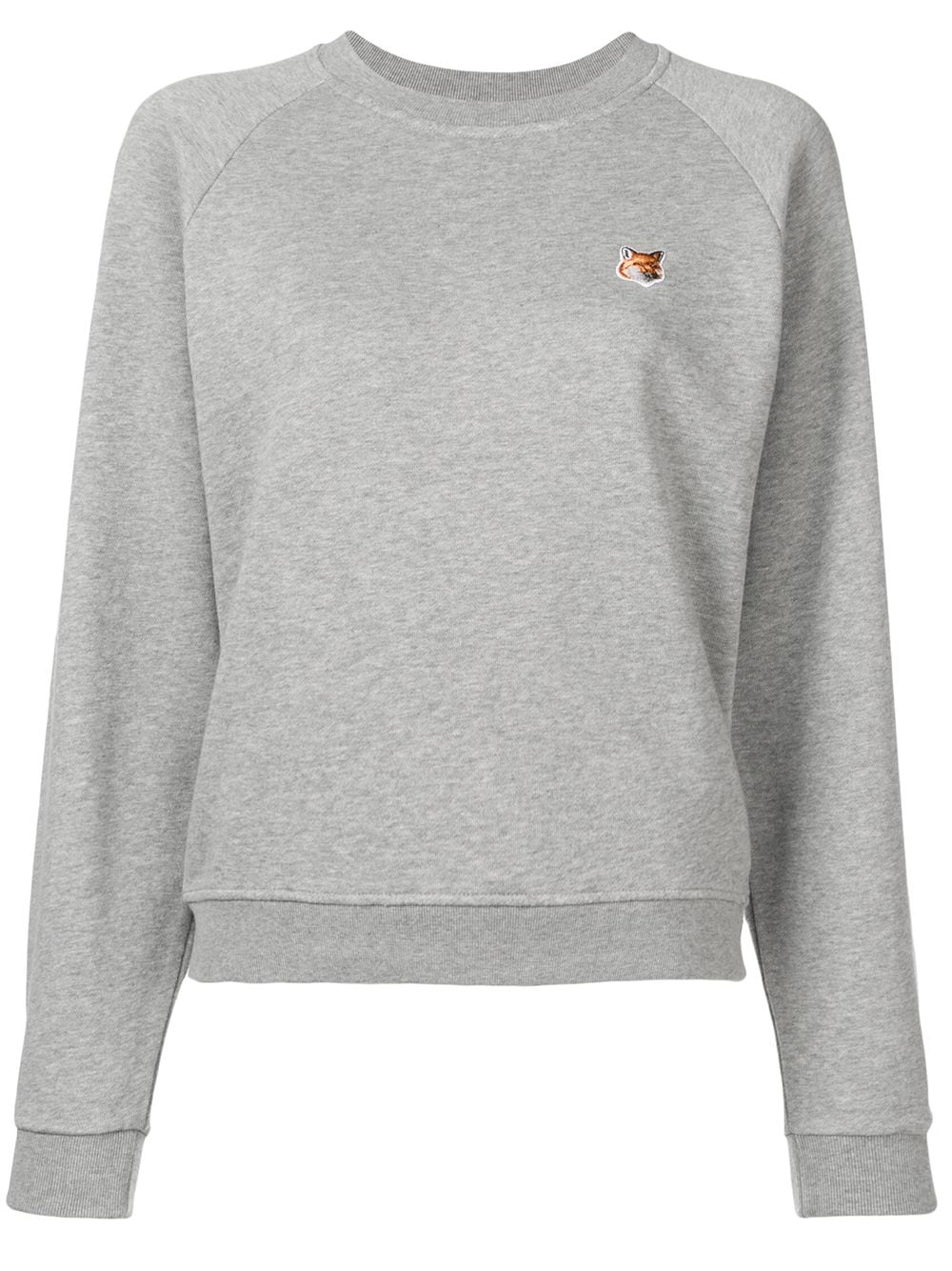 Maison Kitsuné Sweatshirt mit Fuchsstickerei - Grau von Maison Kitsuné