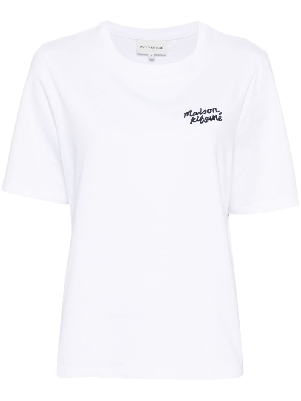 Maison Kitsuné T-Shirt mit Logo-Stickerei - Weiß von Maison Kitsuné