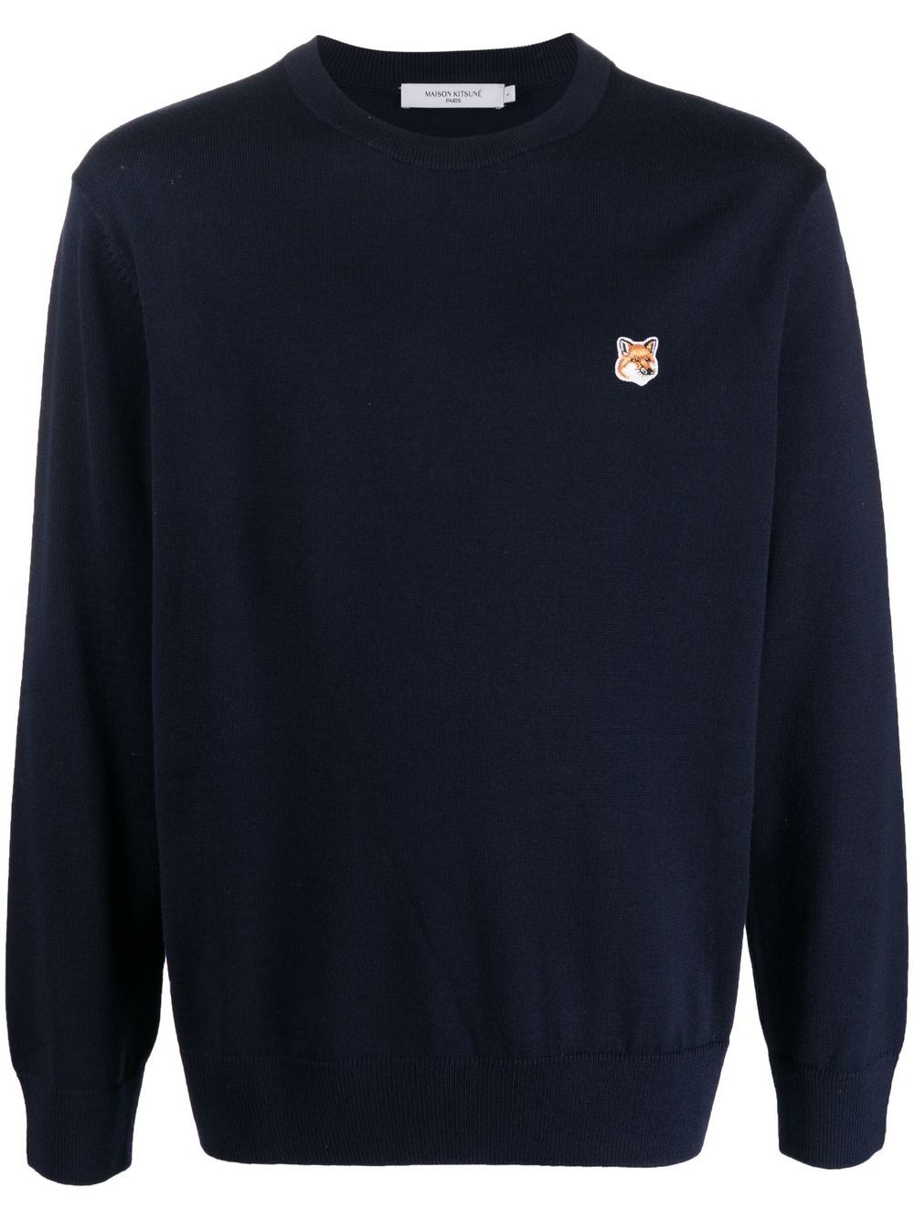 Maison Kitsuné Pullover mit Fuchskopf - Blau von Maison Kitsuné