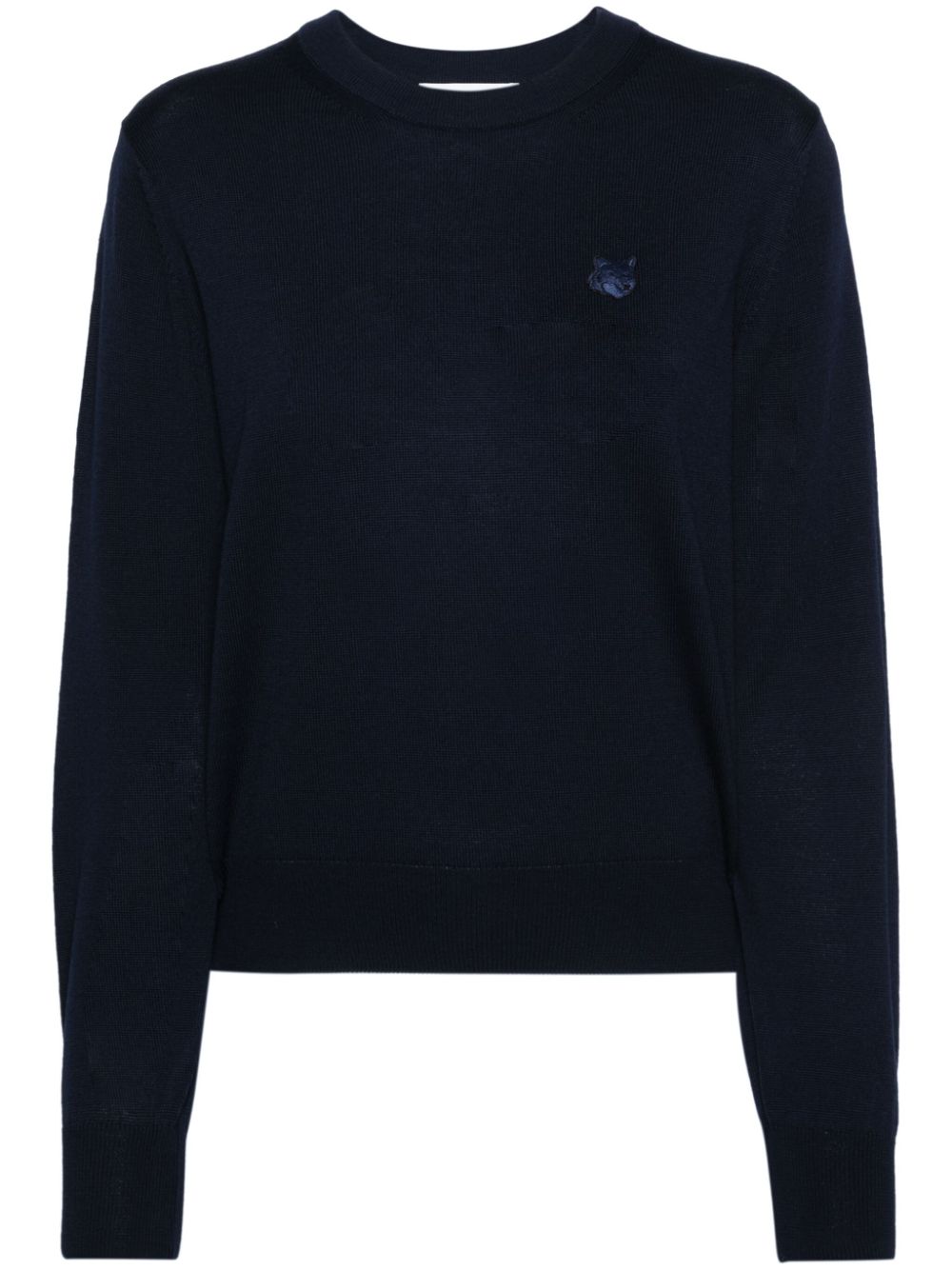 Maison Kitsuné Gestrickter Pullover mit Fuchsmotiv - Blau von Maison Kitsuné