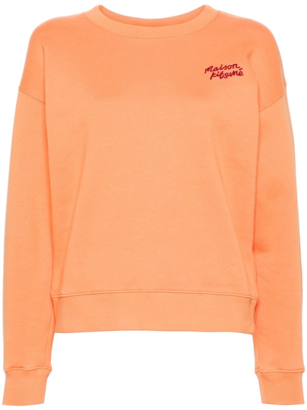 Maison Kitsuné Sweatshirt mit Logo-Stickerei - Orange von Maison Kitsuné