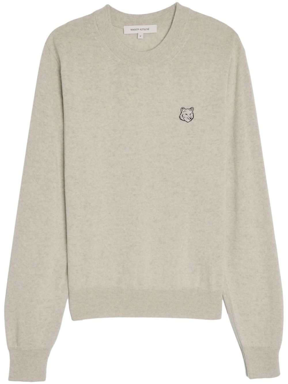 Maison Kitsuné Merinopullover mit Logo-Stickerei - Nude von Maison Kitsuné