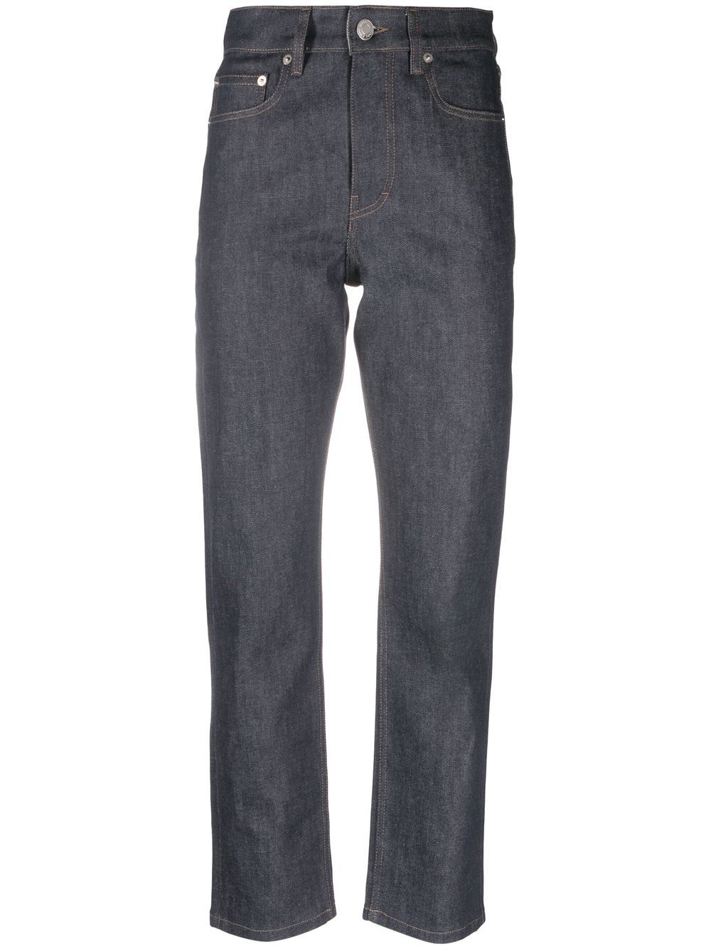 Maison Kitsuné Gerade Cropped-Jeans - Blau von Maison Kitsuné