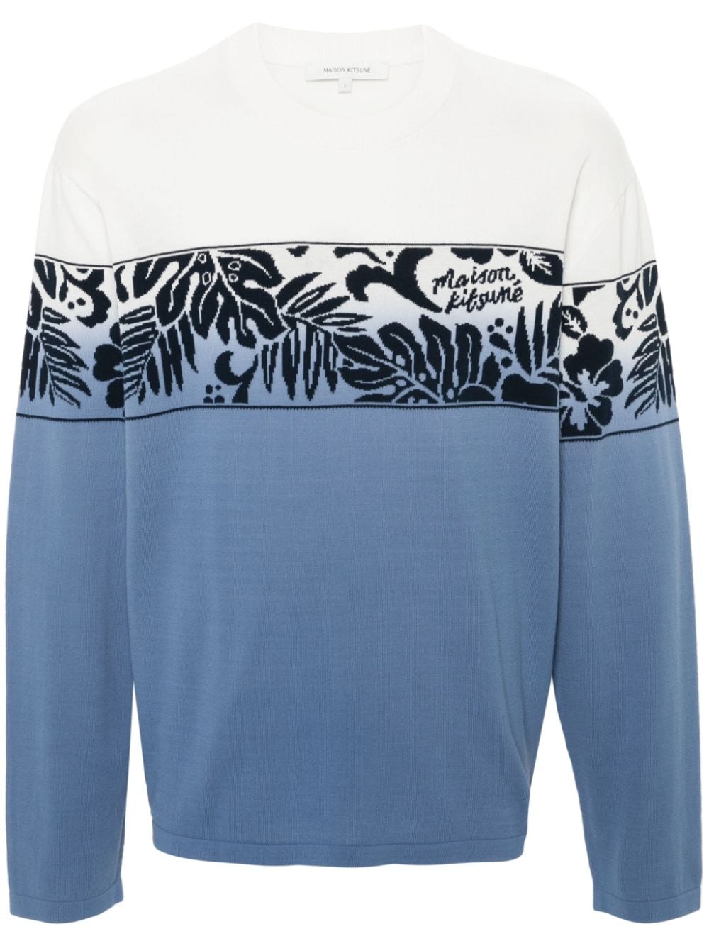 Maison Kitsuné Pullover mit Jacquard - Blau von Maison Kitsuné