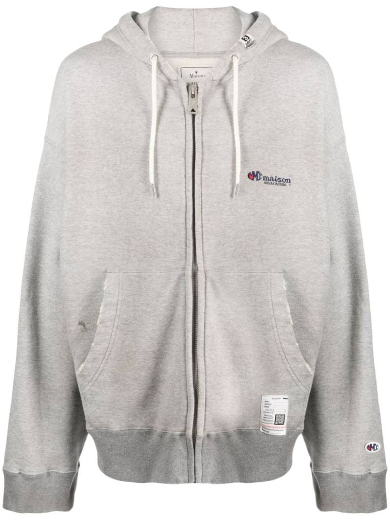 Maison MIHARA YASUHIRO Hoodie mit Logo-Stickerei - Grau von Maison MIHARA YASUHIRO