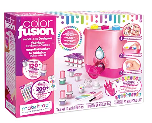 Make It Real 2902561 Color Fusion Polish Designer, DIY, Creative Kit Designs Yourself, Children's Nail Varnish Water-Based von Make It Real