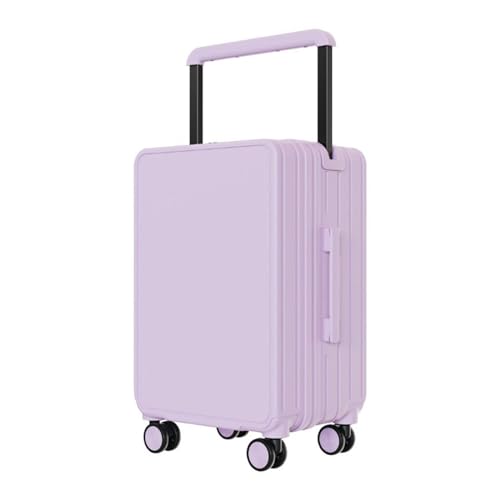 MalUan 20 "22" 24 "26 Zoll Neues Gepäck Damen Großraum-Trolleys Herren Business-Boardingboxen Rollkoffer (Color : Light Purple, Size : 20") von MalUan