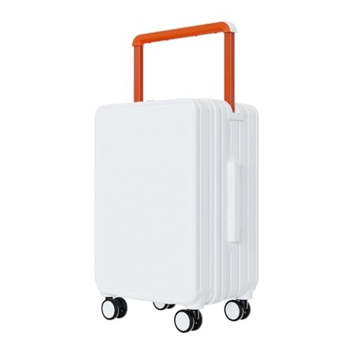 MalUan 20 "22" 24 "26 Zoll Neues Gepäck Damen Großraum-Trolleys Herren Business-Boardingboxen Rollkoffer (Color : White, Size : 20") von MalUan