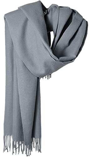 Malaxlx Damen Grau Schal Pashmina Schals Stola Wraps für Abend Hochzeit Braut Party Geschenke Große Weiche Schals Schal von Malaxlx