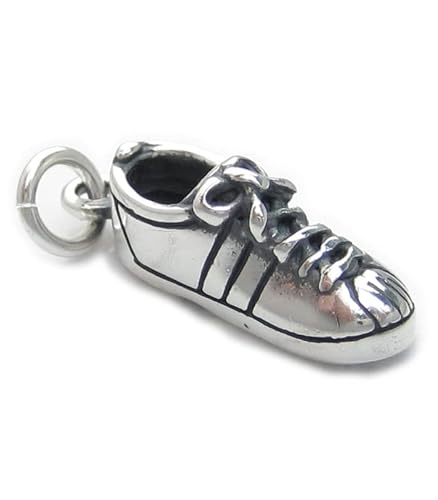 Tennis Schuhe Sterling Silber Anhänger .925 x 1 Sportschuhe Footware Charms dkc40404 von Maldon Jewellery