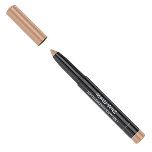 Malu Wilz Longwear Eyeshadow Pen Nr.1 Golden Sandy Beach - Wasserfester Lidschatten Stift mit schimmerndem Finish, Hochpigmentiert, cremig-zarte Textur von Malu Wilz