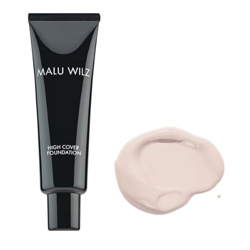 Malu Wilz High Cover Foundation Nr.1 Light Beige 30ml - Flüssiges Camouflage Make up stark deckend, Concealer für empfindliche Haut, Langanhaltende Abdeckung von Hautanomalien von Malu Wilz